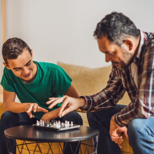 Support worker and young person